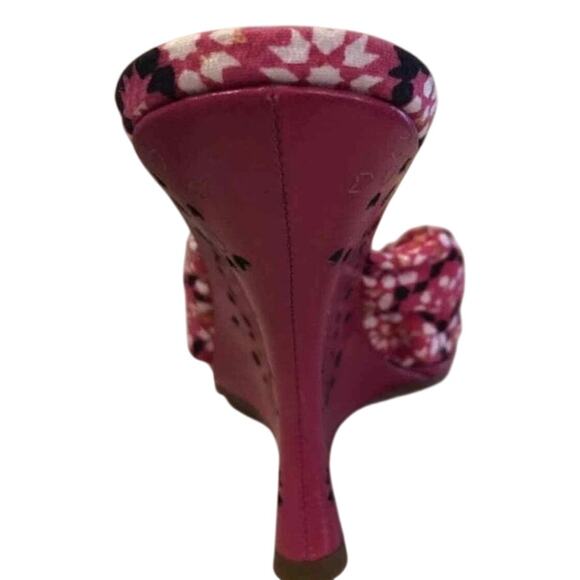 Jimmy Choo Sz 38.5 (8 - 8.5 US)  Magenta Pink Wedge Heel Sandals EUC - Picture 10 of 12